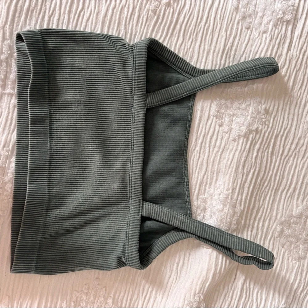 Turquoise Ribbed Tank Top - Picture 2 of 2